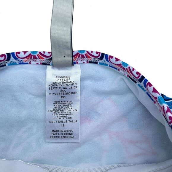 Tommy Bahama Palm Party Shirred Bandeau One Piece Swimsuit size 12 - Picture 5 of 5